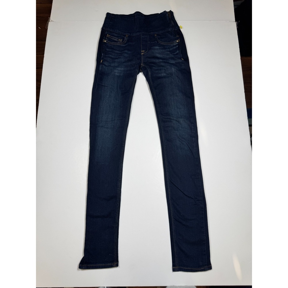 Spanx by Sara Blakely Signature Skinny Jeans Womens 24 Blue Dark Wash Denim